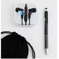 Earphone w/ Stylus Pouch Set